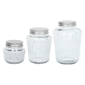 KIT POTE VIDRO 3PCS C/ TAMPA